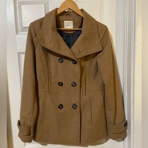 Thread and Supply camel colored pea coat